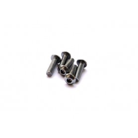 Viti Ergal 69737 Hiro-Seiko 7075 Testa bottone esag. M3x12 Silver Black (5)