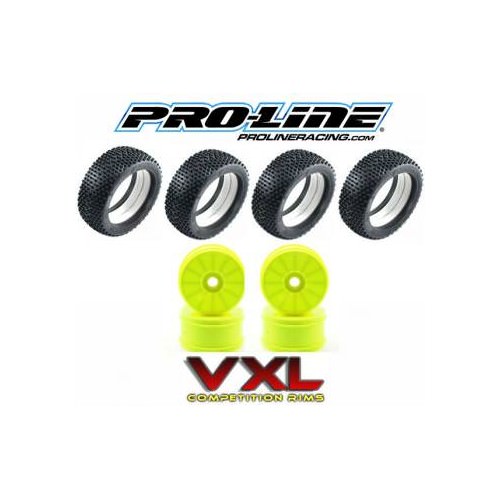 1/8 Off-Road Buggy 9047-03 Proline GOMME 1:8 Buggy ION M4 SUPER SOFT (4) + 4 cerchi VXL da incollare