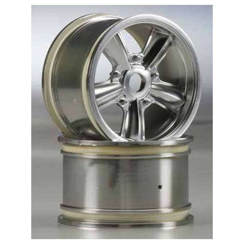 Ricambi Axial AX8004 Axial Wicked Retro 5-Spoke Monster Truck Wheels, Satin Chrome (2