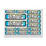 Decals / Stickers Foglio adesivi 150x110mm. TARGA Solo Top