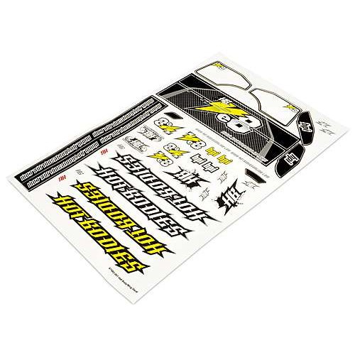 Ricambi Hot Bodies D8 / D812 / D817/D819 HB67582 decals carrozzeria + alettone V8e