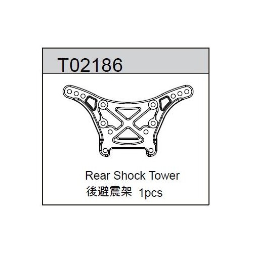 Ricambi TEAM C TC02 - TM2 - TC04 T02186 TM2 Rear Shock Tower