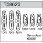Ricambi TEAM C T8/T8E T08620 TEAM C Set squadretto servo