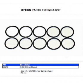 Ricambi Mugen MBX6/7R - MBX8 E0570 Mugen o-ring S-18 per ghiere amm. MBX6 MBX7 (10 pz.)