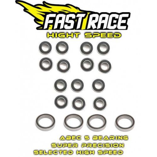 Cuscinetti a sfere in acciaio FastRace kit cuscinetti Mugen MBX6/MBX7 (18 pz.)