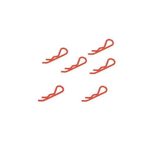 Accessori Carrozzerie - Clips FR-RS016O FastRace clips per carrozzerie 1/10 Orange (10 pz.)