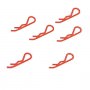 Accessori Carrozzerie - Clips FR-RS016O FastRace clips per carrozzerie 1/10 Orange (10 pz.)