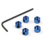 Rasamenti e Rondelle FR07200B Fast Race collarini x leveraggi alluminio blu (5 pz.)