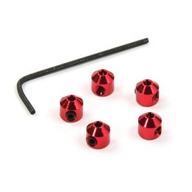 Rasamenti e Rondelle FR07200R Fast Race collarini x leveraggi alluminio rosso (5 pz.)