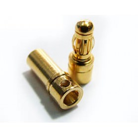 Connettori - Guaine - Cavi FR40MF 4mm Gold Connectors 2 PAIRS (4PC)