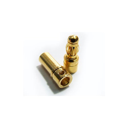 Connettori - Guaine - Cavi FR40MF 4mm Gold Connectors 2 PAIRS (4PC)