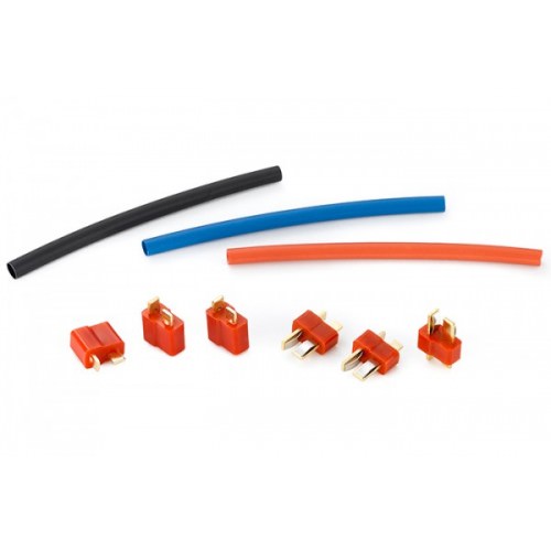 Connettori - Guaine - Cavi HW86070040 HobbyWing T-Plug Hi-Volt M/F tipo Deans (3 coppie + termostringente)