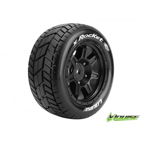 Monster Truck LOUT3295B Cerchio pneumatico sportivo X-ROCKET neroCERCHIO PNEUMATICO SPORTIVO X-ROCKET NERO 24MM TRAXXAS X-MAX...
