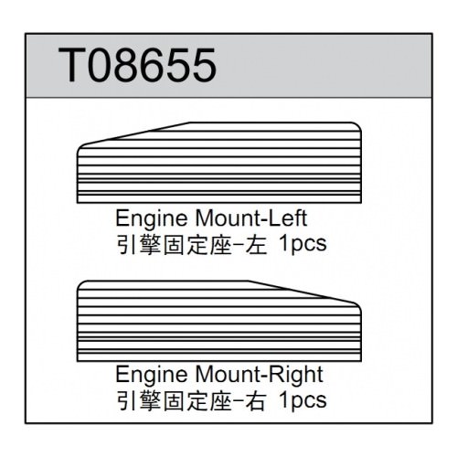 Ricambi TEAM C T8/T8E T08655 TEAM C SUPPORTO MOTORE