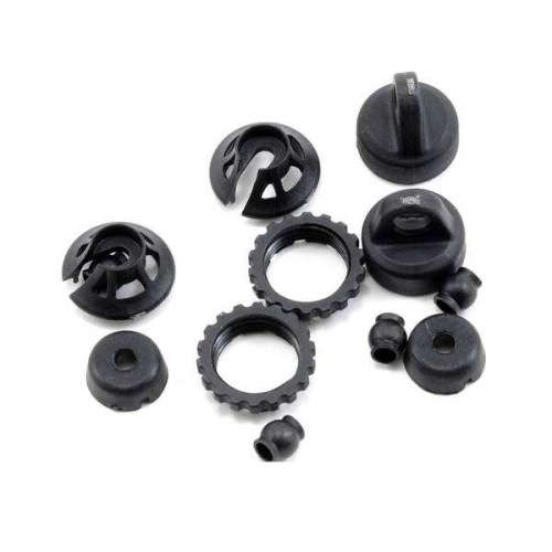 Ricambi Traxxas E-Revo-Slash 1/16 Traxxas 7065 tappi ammortizzatori + fermamolla 1/16 E-Revo (x 2)