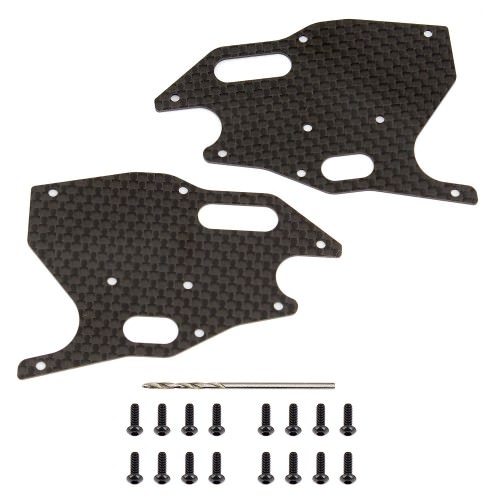 Ricambi Team Associated RC8B3/RC8B3.2 81418 Team Associated RC8B3.1 FT Graphite Arm Stiffeners, front