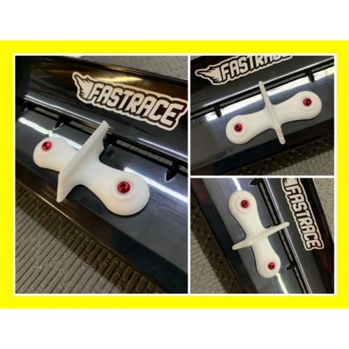 Accessori Alettoni FR0505HBW FastRace Wing & Buttons per alettone Buggy 1/8 HB D819 (BIANCO)