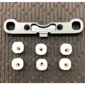Ricambi Mugen MBX6/7R - MBX8 FR2151DMU Fast Race Ergal 7075 Rear-Front Suspension Arm Mount with insert DERLIN Mugen MBX8