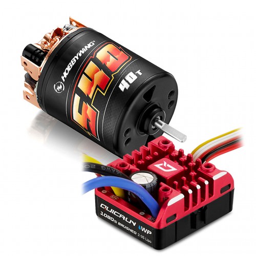 ESC Elettrici 1/10 HW38020350 Hobbywing Quicrun Brushed WP1080 Combo 540 40 Turn