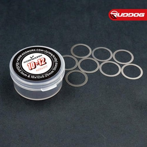 Rasamenti e Rondelle KOS41012 Koswork 10x12x0.1mm & 10x12x0.25mm Shims (4pcs/each) rasamenti