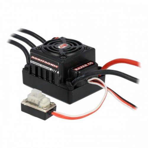 ESC Elettrici 1/10 R01222 Robitronic Regolatore 60A 2/3S Razer Brushless Sensorless Waterproof