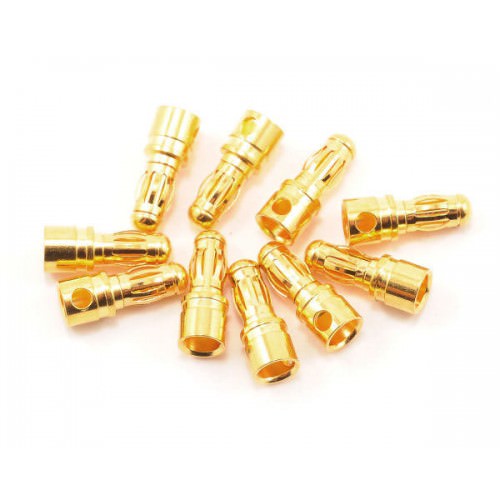 Connettori - Guaine - Cavi RP-0198 RUDDOG 4/5mm Dual Bullet Gold Plug Male (10pcs)