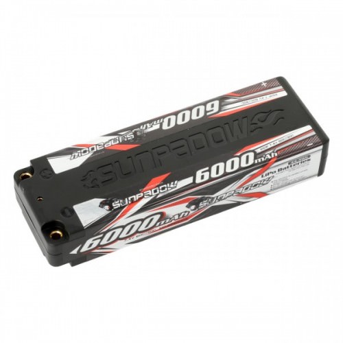 Batterie 2S SU660003 Sunpadow LiPo Akku 6000mAh 60C/30C 2s Hardcase 4mm plug