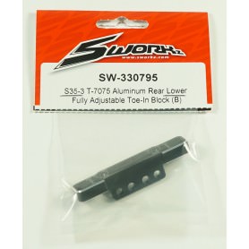 Ricambi Sworkz S35-3-4/S35-3-4E/S35GT SW330795 SWORKz T-7075 Aluminum Rear Lower Fully Adjustable Toe-In Block (Type B)