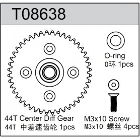 Ricambi TEAM C T8/T8E T08638 TEAM C 44T Main Gear