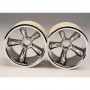 Ricambi Traxxas E-Revo-Slash 1/16 Traxxas 4174 1/16 E-Revo-Slash PRO-STAR CHROME WHEELS (2) (FRONT) (FOR 2.2 TIRES)