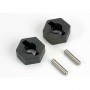 Ricambi Traxxas Revo / E-Revo Traxxas 4954 WHEEL HUBS, HEX (2)/ AXLE PINS (2.5X12MM) (2)