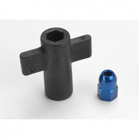 Ricambi Traxxas E-Revo-Slash 1/16 Traxxas 5526 ANTENNA CRIMP NUT, ALUMINUM (BLUE-ANODIZED)/ ANTENNA NUT TOO