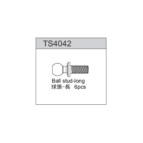 Ricambi TEAM C TC02 - TM2 - TC04 TS4042 TeamC Ball Stud - Long (6)