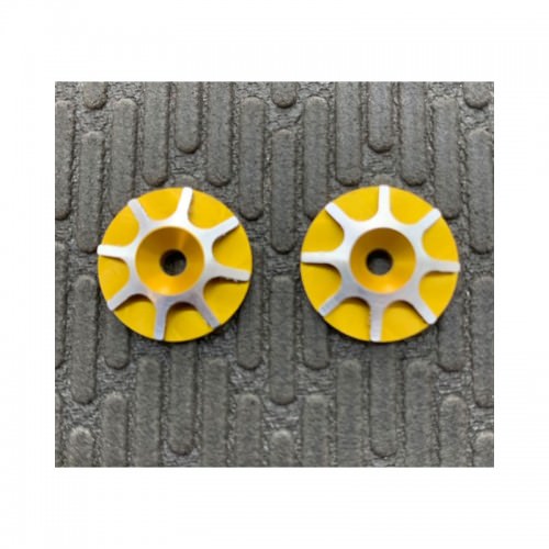Accessori Alettoni FR0504G FastRace Wing Buttons Rondelle in alluminio per alettone Buggy 1/8 Gold