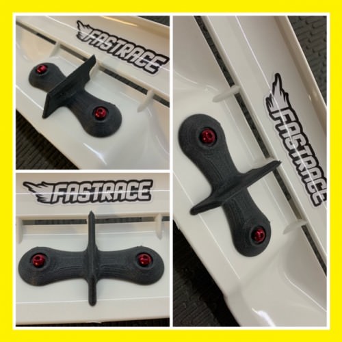 Accessori Alettoni FR0505MUSWN FastRace Wing & Buttons per alettone Buggy 1/8 Mugen/Sworkz (NERO)