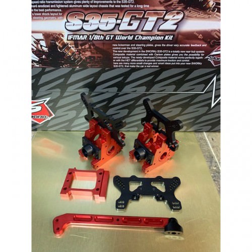 Ricambi Sworkz S35-3-4/S35-3-4E/S35GT FR260SWGT2 Fast Race Kit Performance + Kit Rialzo 9,5mm per SWORKz 1/8 S35GT2/S35GT2E