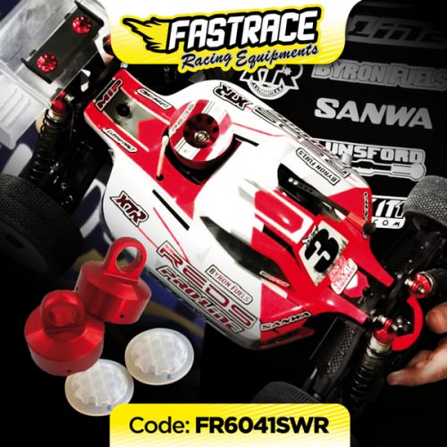 Ricambi Sworkz S35-3-4/S35-3-4E/S35GT FR6041SWR FastRace Red Edition tappo ammortizzatore 4Hole con membrane HoneyComb SWORKZ...