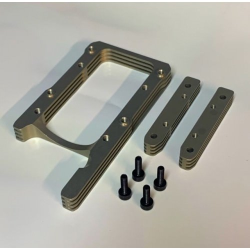 Ricambi Sworkz S35-3-4/S35-3-4E/S35GT FR6045SW FastRace Quick Change Engine Mount Set for SWORKZ S35 (Gun Metal)