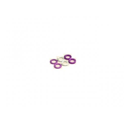 Rasamenti e Rondelle 69451 Hiro-Seiko set spessori 3mm (0,5t/0.75t/1.0t) Purple 6 pz