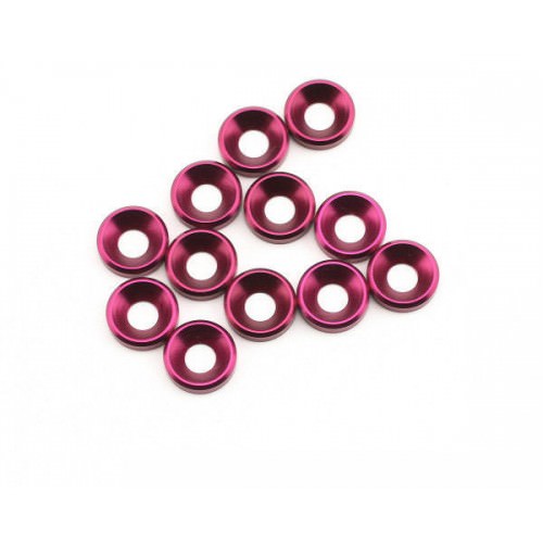 Rasamenti e Rondelle FastRace rondelle svasate 3 mm. anodizzate viola (10 pz.)