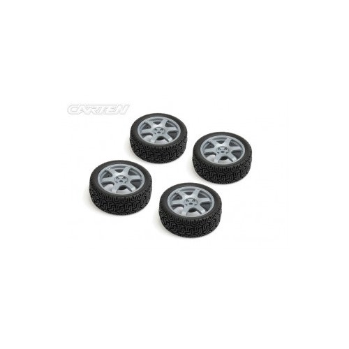 NHA486 CARTEN gomme Rally 1/10 incollate su cerchio Grigio (4)