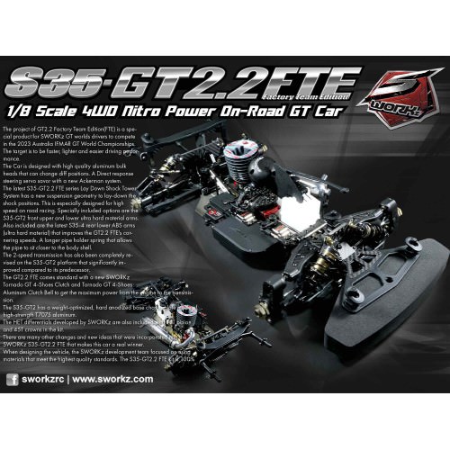 SW910037F SWORKz S35-GT2.2 FTE Factory Team Edition 1/8 Nitro GT Pro Kit