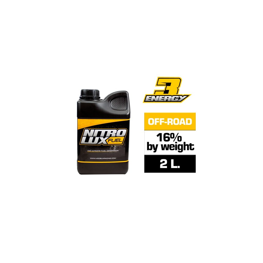 Combustible Nitrolux ENERGY3 16% Para Coches RC Off-Road - Bote De 2 Litros